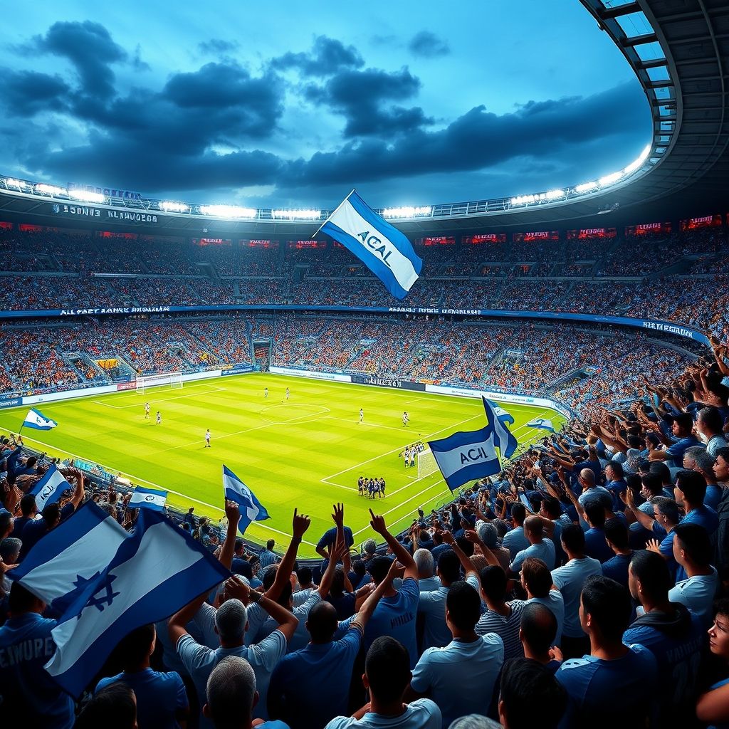 半岛体育官方-阿尔希拉尔球迷现场助威，球队斗志昂扬